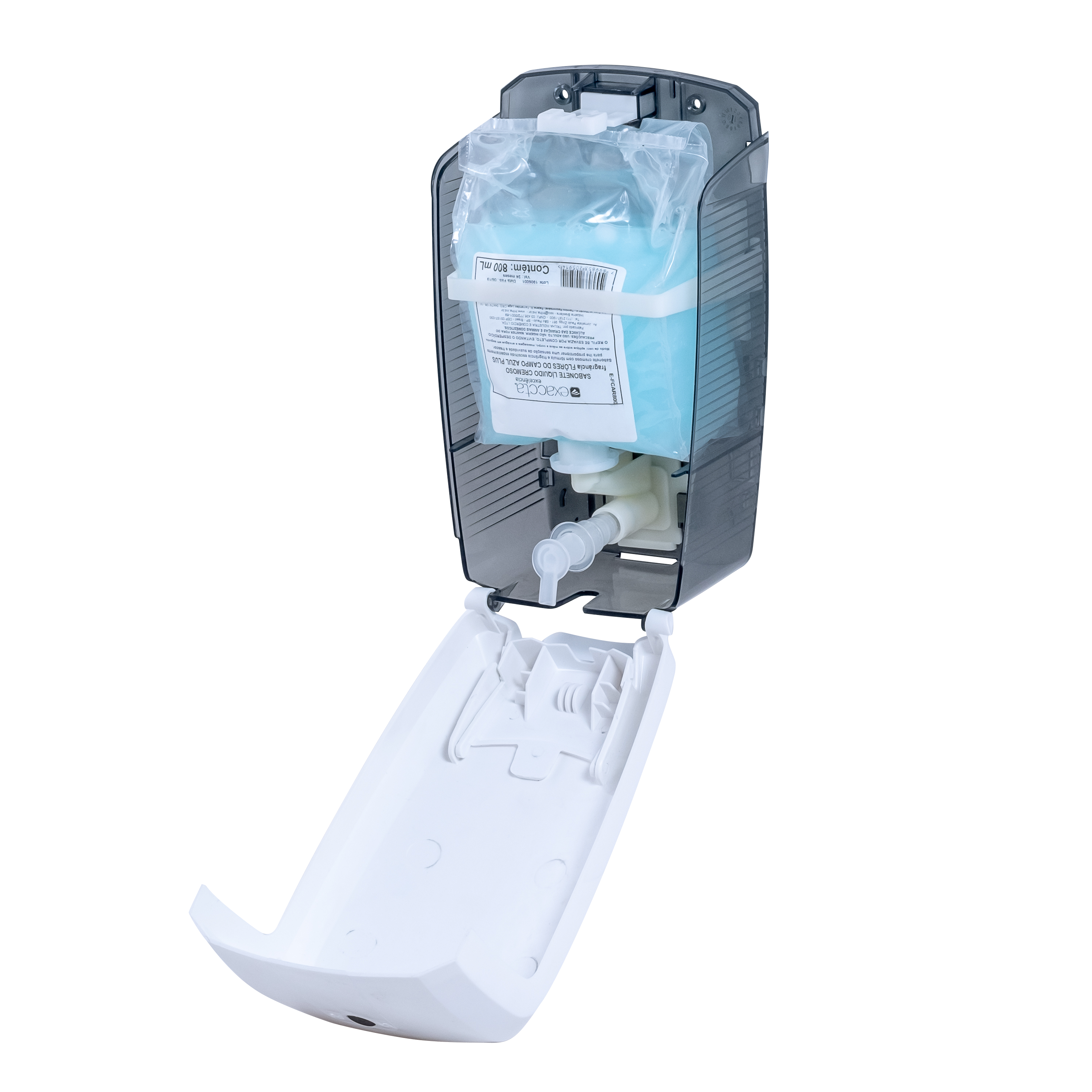 SABONETEIRA P/REFIL 800ML BRACO/FUMÊ