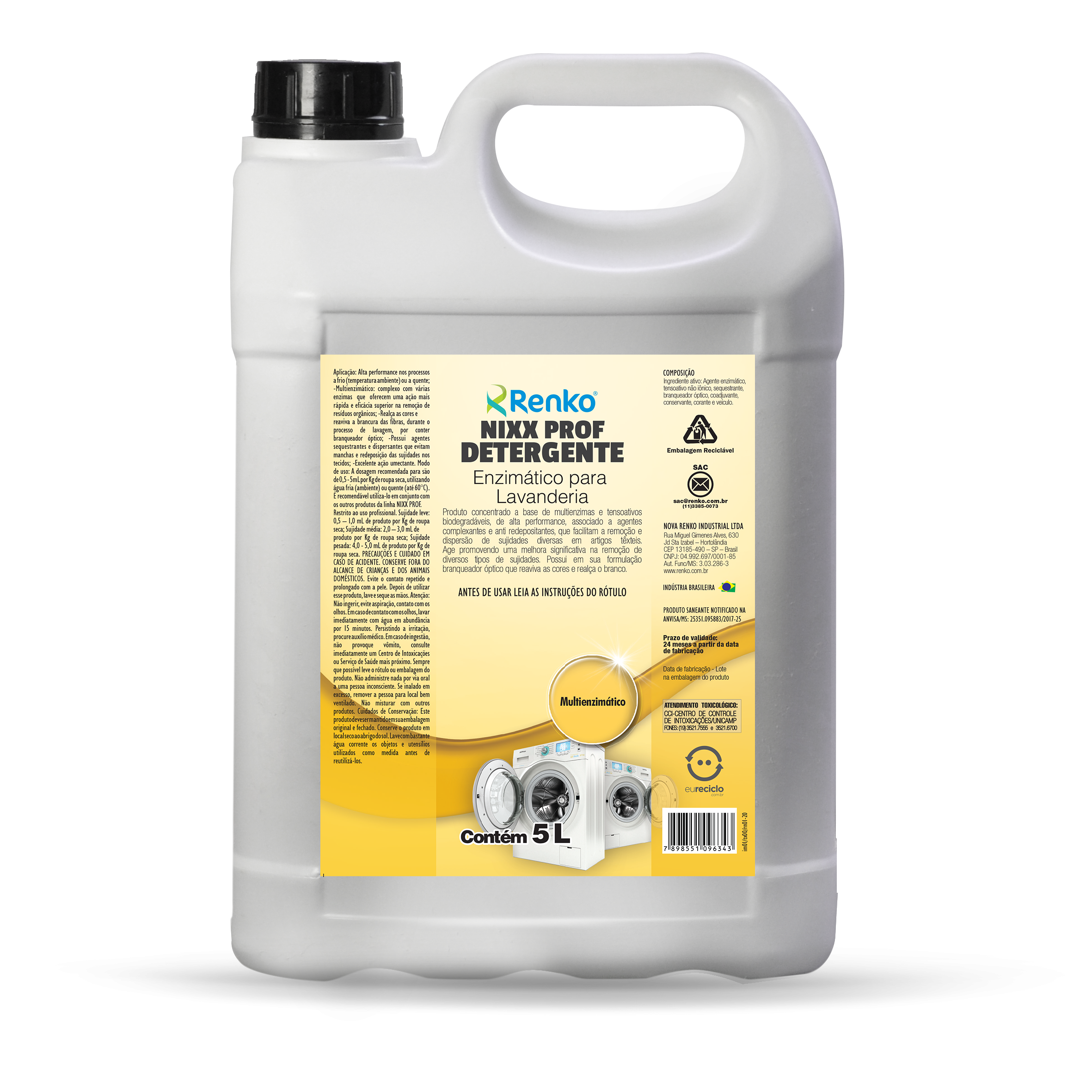 NIXX PROF DETERGENTE ENZIMATICO 5LTS