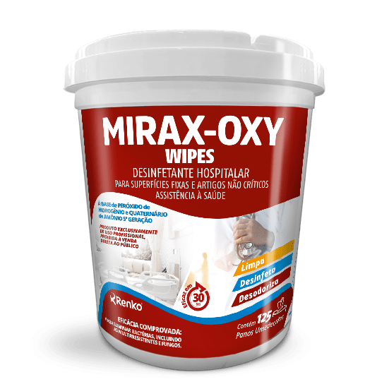 MIRAX OXY WIPES POTE C/125 LENCOS