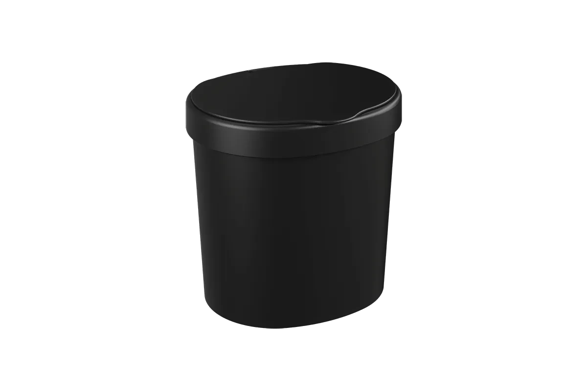 LIXEIRA BASIC 4L COZA -- Cor : Preto , litros : 4 lts 