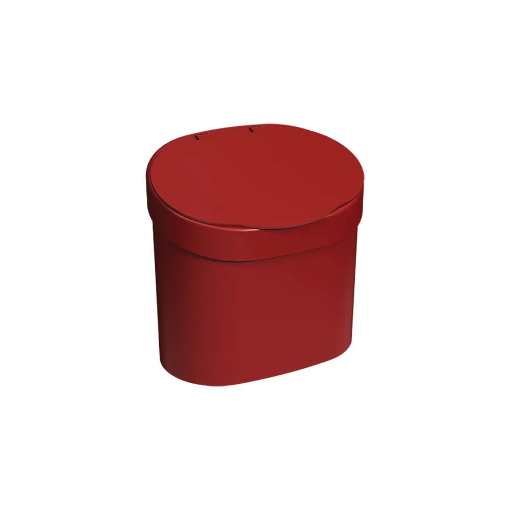LIXEIRA BASIC 4L COZA -- Cor : Vermelho , litros : 4 lts 