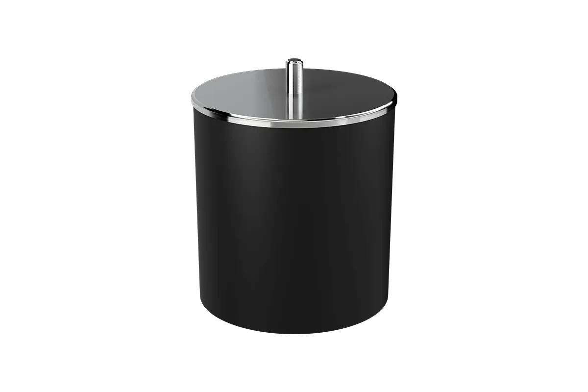 LIXEIRA TAMPA INOX 5,4L COZA -- Cor : Preto , litros : 5,4l 