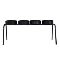 Conjunto Coleta Seletiva 4 cestos de 14lts com estrutura