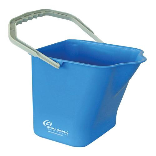 Balde 15lts com aça -- Cor : Azul , Marca : Bralimpia 